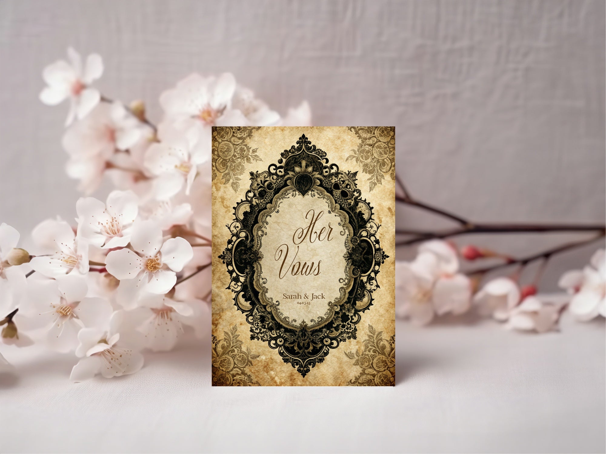 Lace Oval Wedding Vow Books Set Of 2