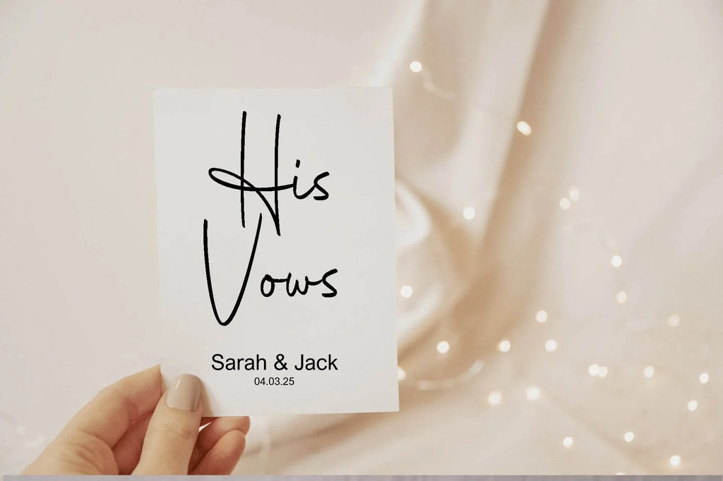 Minimalist Set Of Two Wedding Vow Books - Larosier Prints