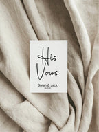 Minimalist Set Of Two Wedding Vow Books - Larosier Prints