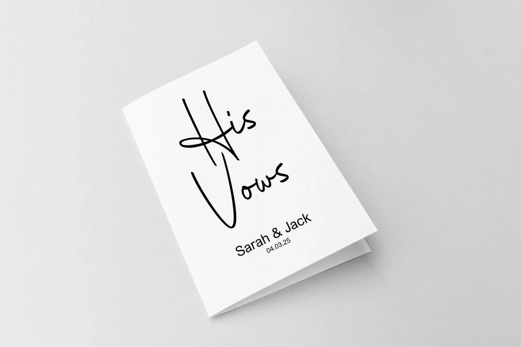 Minimalist Set Of Two Wedding Vow Books - Larosier Prints