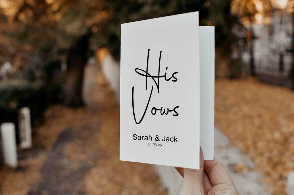 Minimalist Set Of Two Wedding Vow Books - Larosier Prints