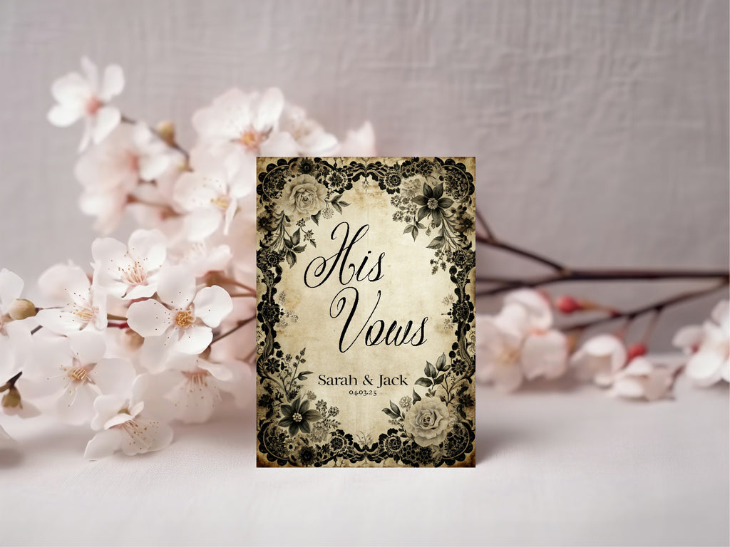 Black Rose Wedding Vow Books Set Of 2