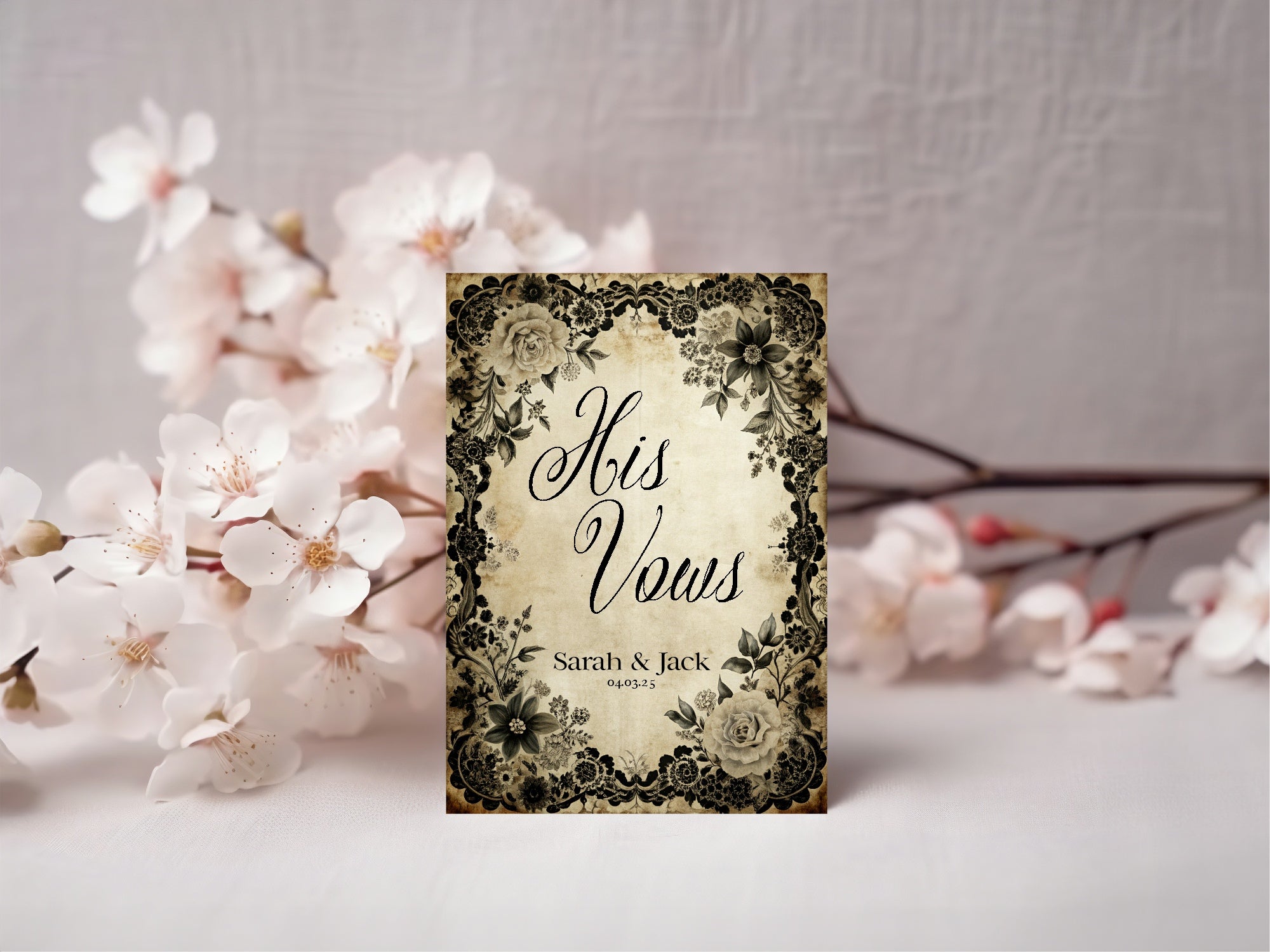 Black Rose Wedding Vow Books Set Of 2