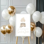 Look Who's Getting Hitched Funny Engagement Welcome Party Sign - Larosier Prints