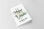 Green & White Rose Set Of Two Wedding Vow Books - Larosier Prints