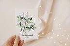 Green & White Rose Set Of Two Wedding Vow Books - Larosier Prints