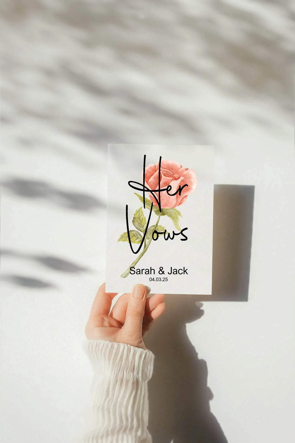 Pink Rose Set Of Two Wedding Vow Books - Larosier Prints