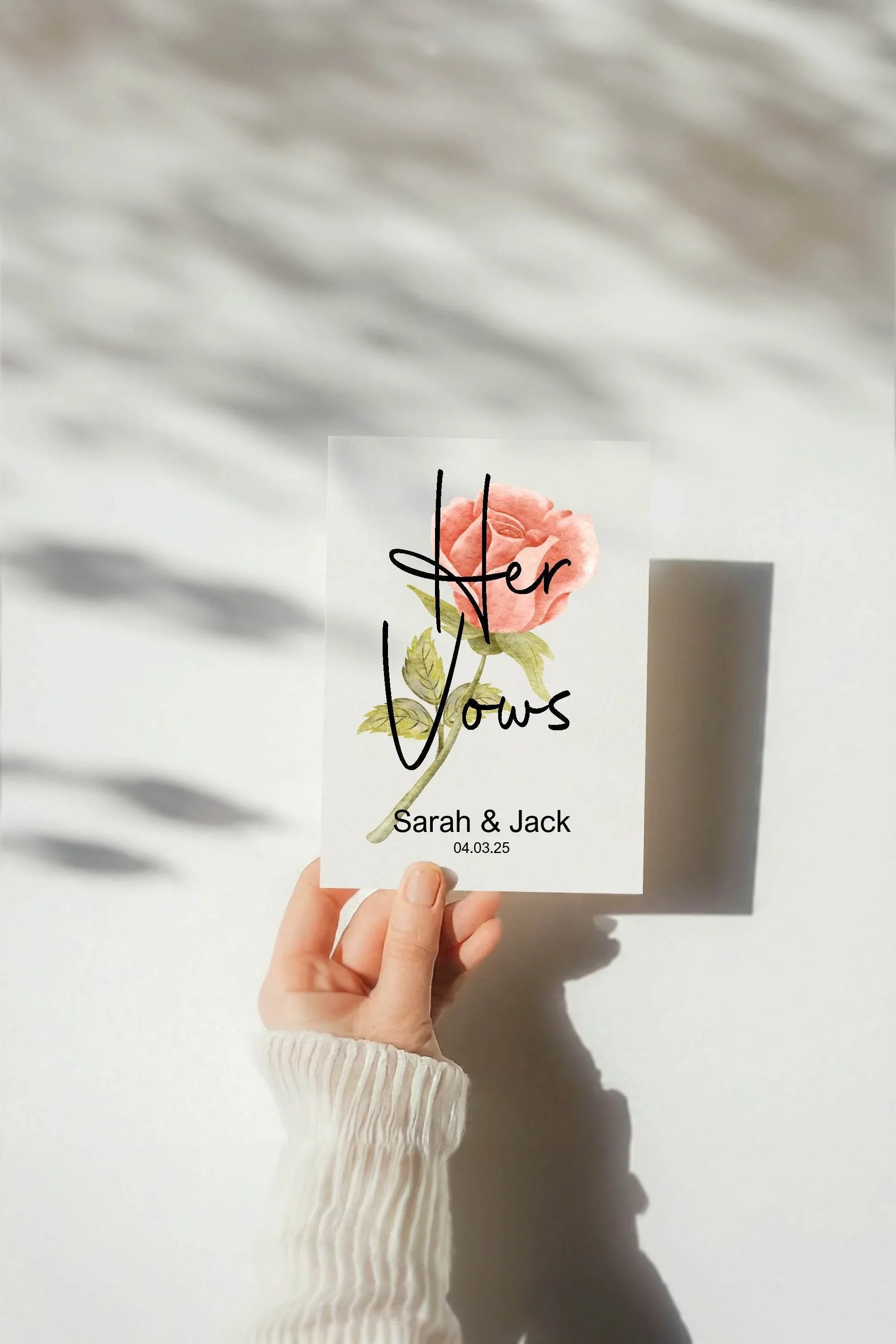 Pink Rose Set Of Two Wedding Vow Books - Larosier Prints