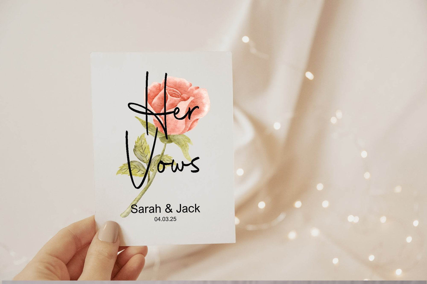Pink Rose Set Of Two Wedding Vow Books
