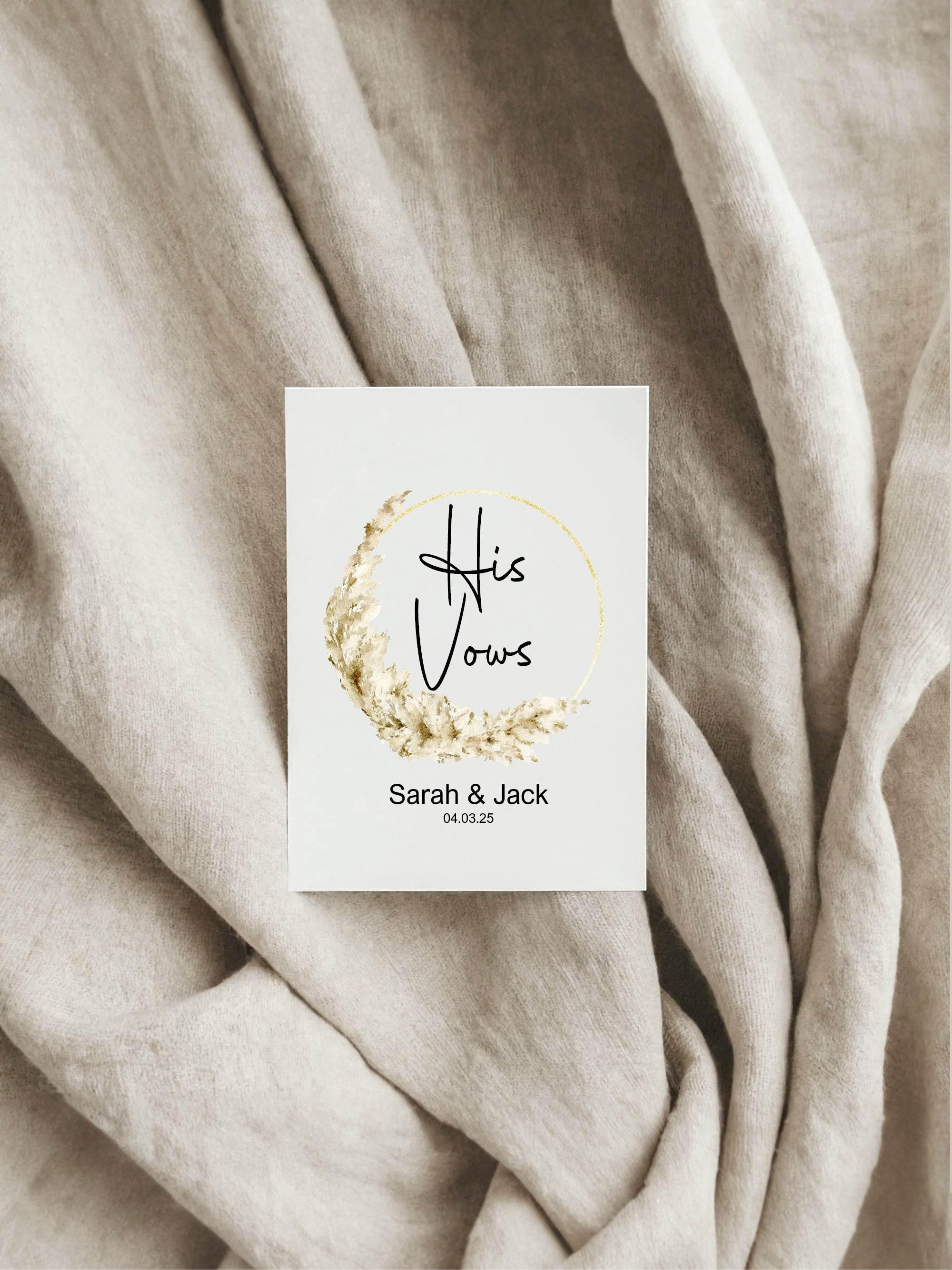 Boho Set Of Two Wedding Vow Books - Larosier Prints