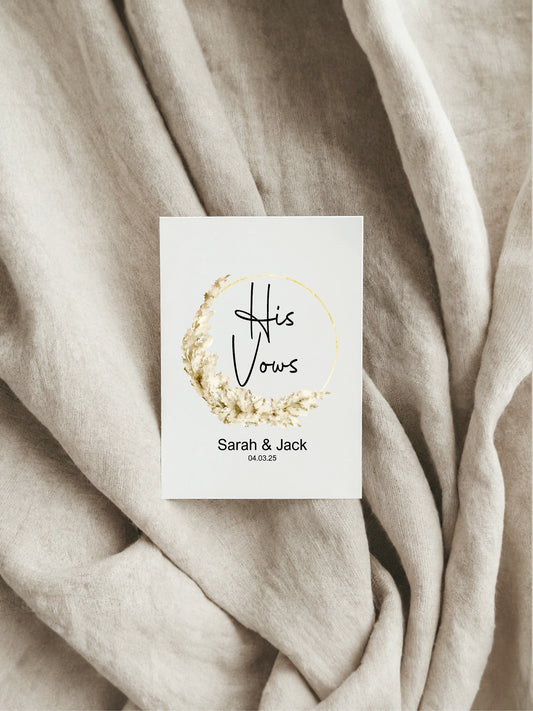 Boho Set Of Two Wedding Vow Books