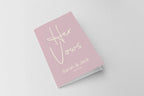 Dusky Pink Set Of Two Wedding Vow Books - Larosier Prints