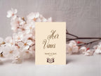 The Lovers Tarot Personalised Wedding Vow Books | Beige, White or Charcoal