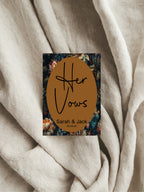 Moody Floral Wedding Vow Books Set Of 2
