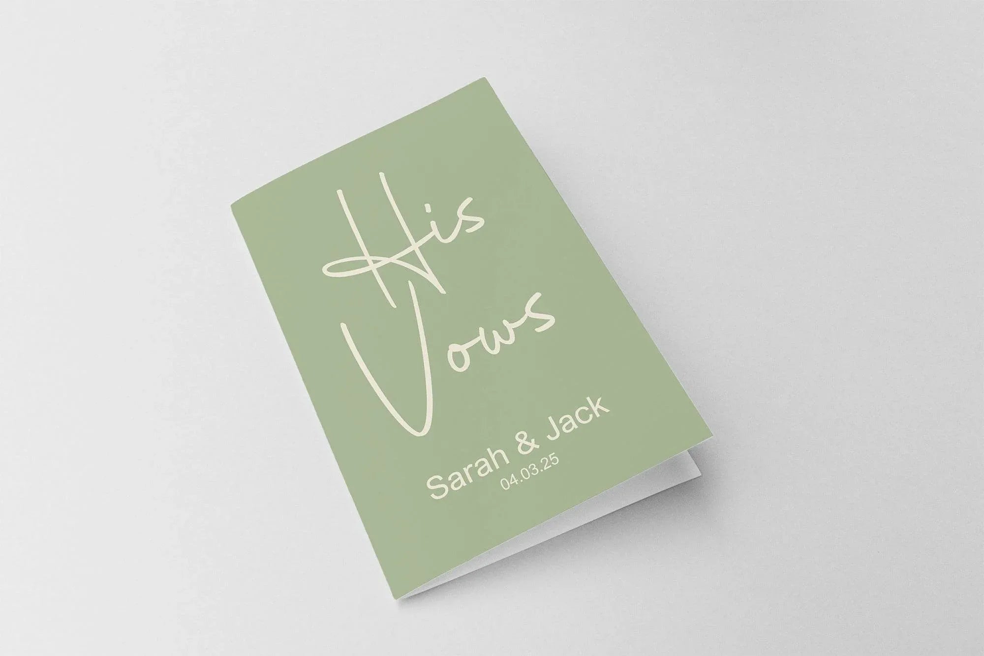 Willow Set Of Two Wedding Vow Books - Larosier Prints