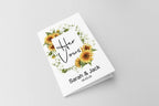 Sunflower Set Of Two Wedding Vow Books - Larosier Prints