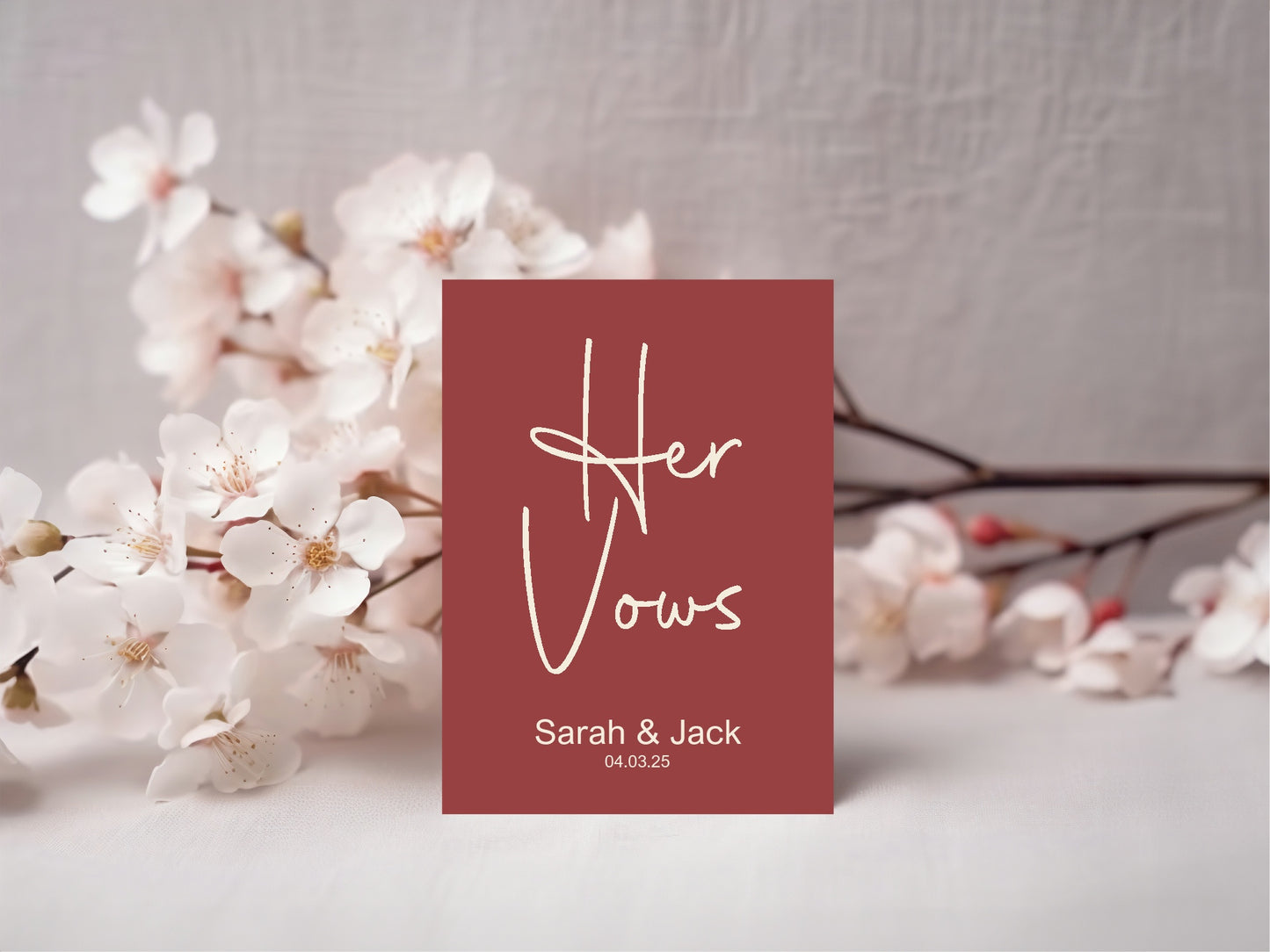 Rosewood Set Of Two Wedding Vow Books