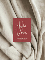 Rosewood Set Of Two Wedding Vow Books - Larosier Prints