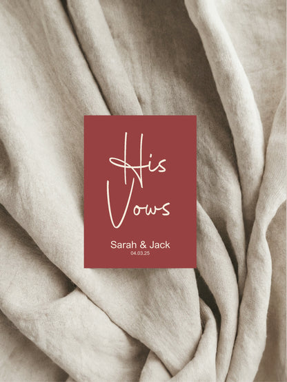 Rosewood Set Of Two Wedding Vow Books