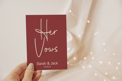 Rosewood Set Of Two Wedding Vow Books