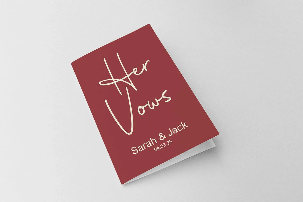 Rosewood Set Of Two Wedding Vow Books - Larosier Prints