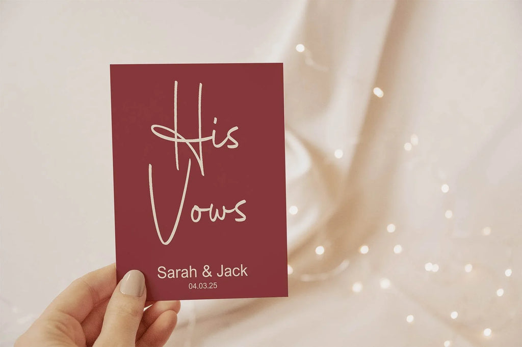 Rosewood Set Of Two Wedding Vow Books - Larosier Prints