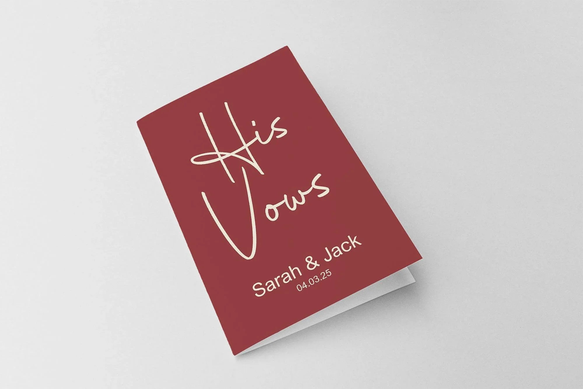 Rosewood Set Of Two Wedding Vow Books - Larosier Prints