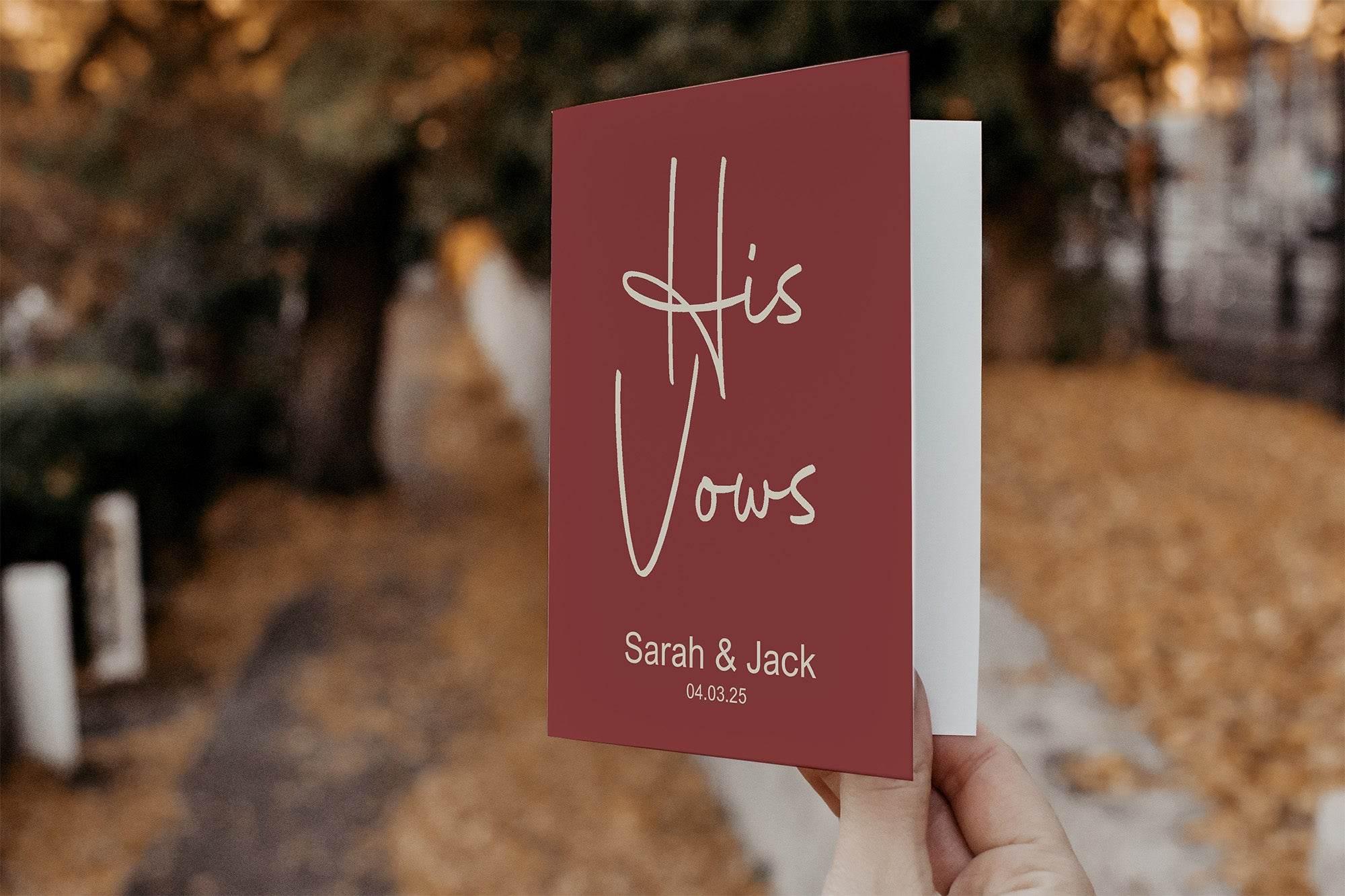 Rosewood Set Of Two Wedding Vow Books - Larosier Prints