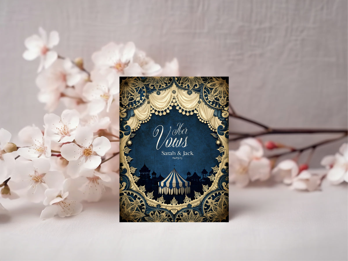 Gothic Circus Vow Books wedding design