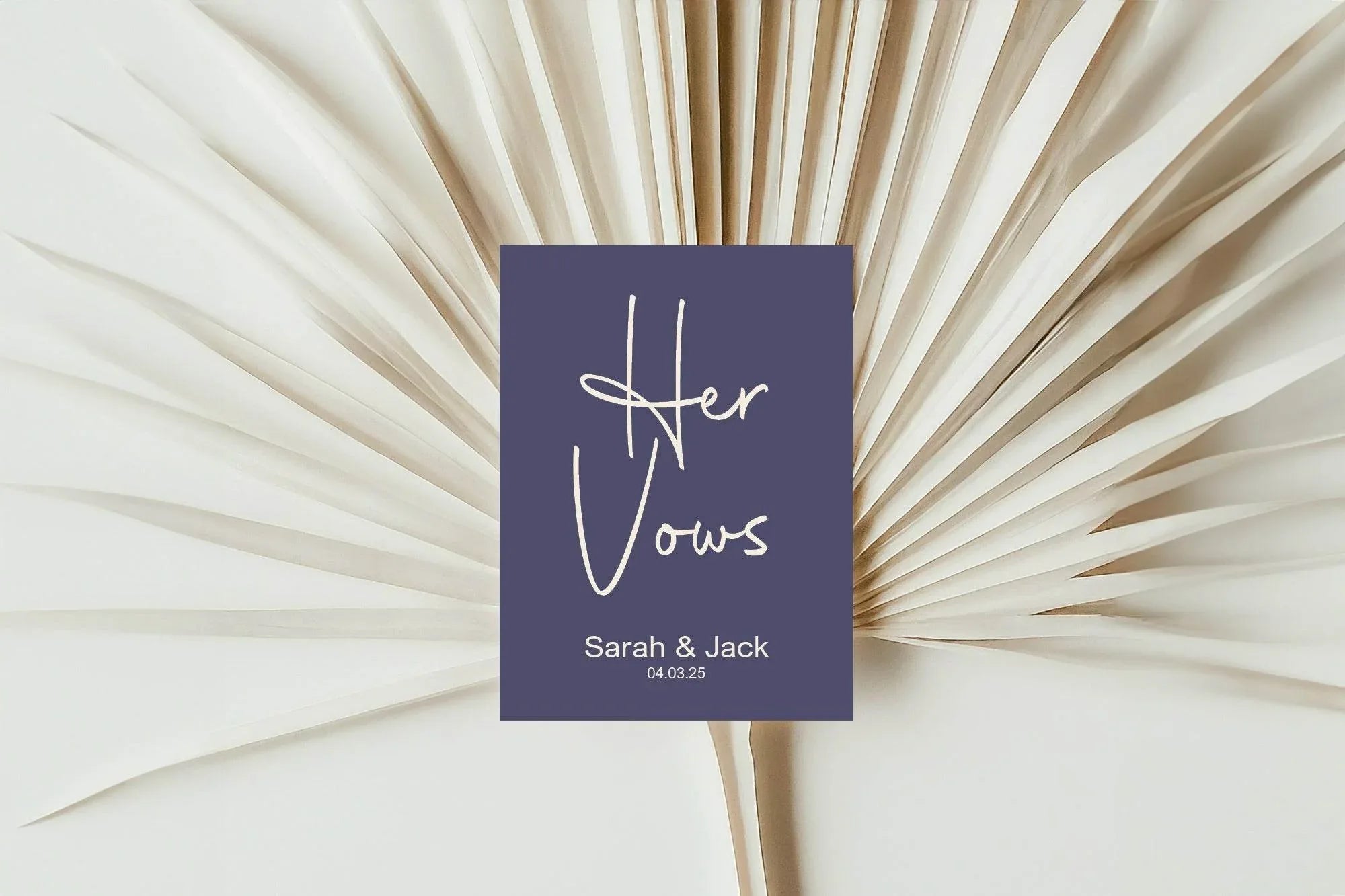 Sapphire Set Of Two Wedding Vow Books - Larosier Prints