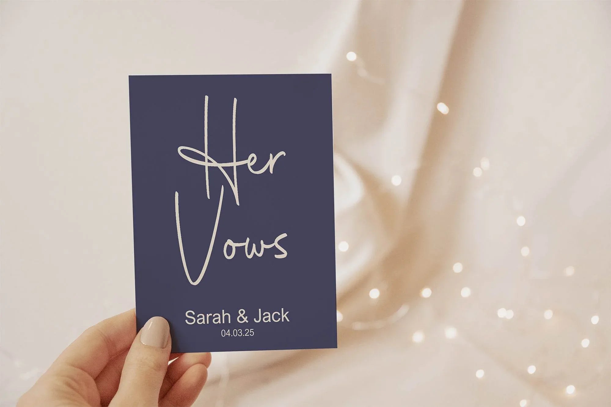 Sapphire Set Of Two Wedding Vow Books - Larosier Prints