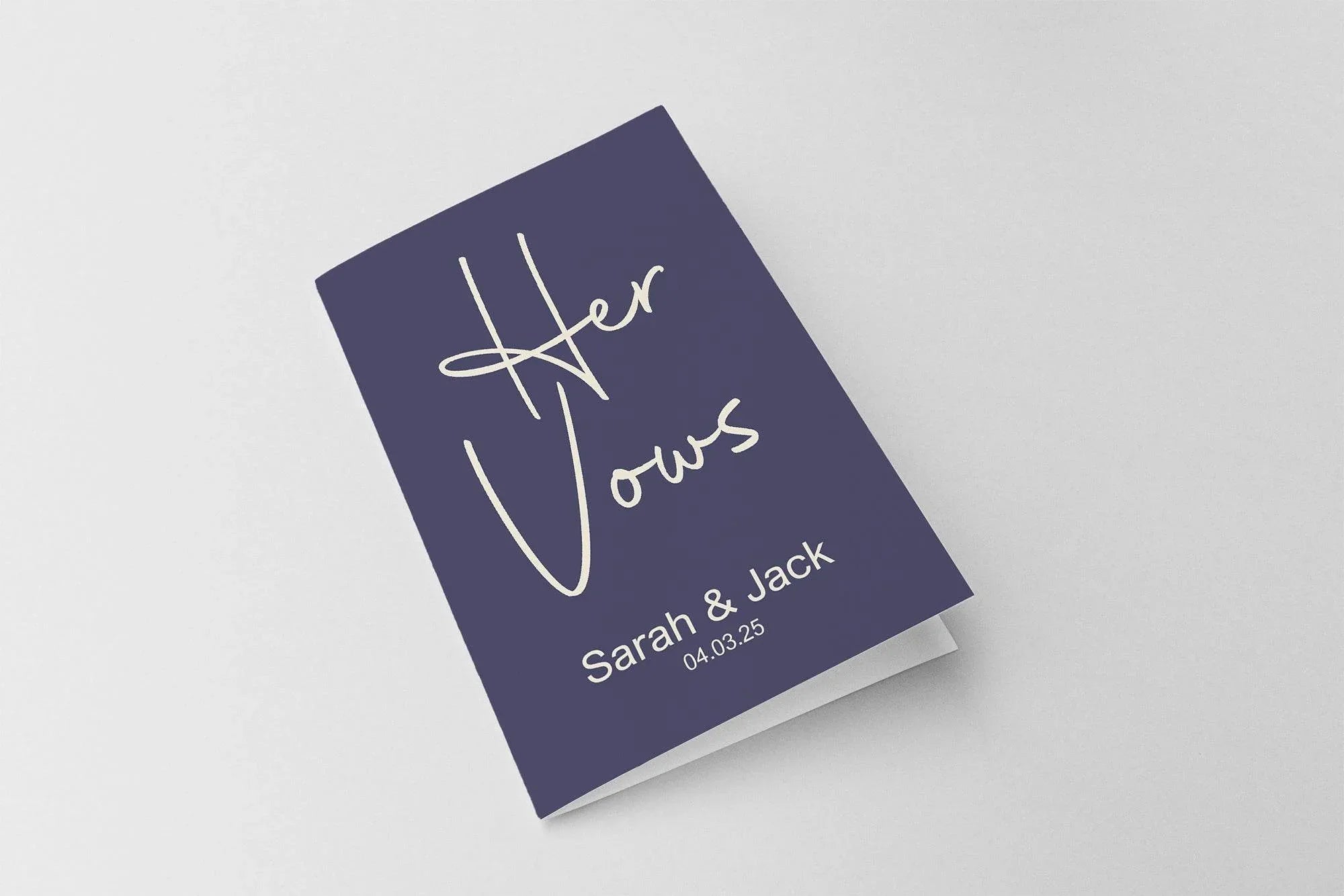 Sapphire Set Of Two Wedding Vow Books - Larosier Prints