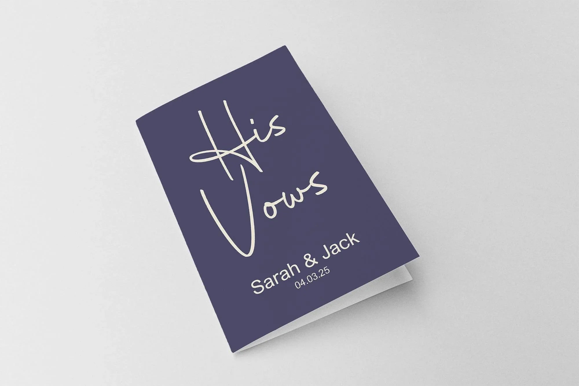 Sapphire Set Of Two Wedding Vow Books - Larosier Prints