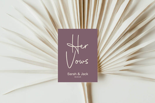 Heather Set Of Two Wedding Vow Books