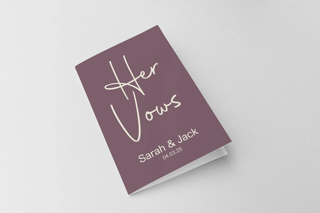 Heather Set Of Two Wedding Vow Books - Larosier Prints