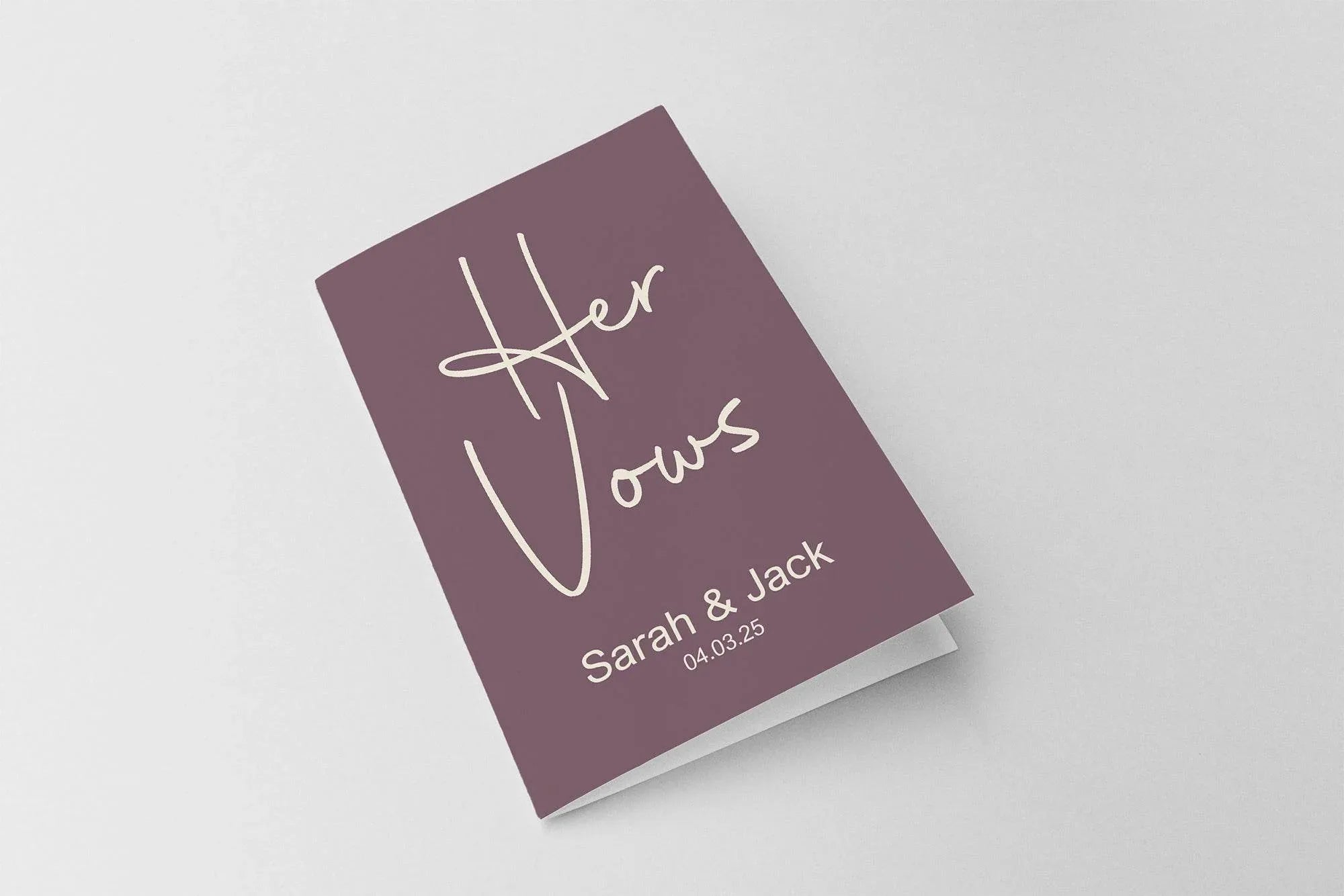 Heather Set Of Two Wedding Vow Books - Larosier Prints