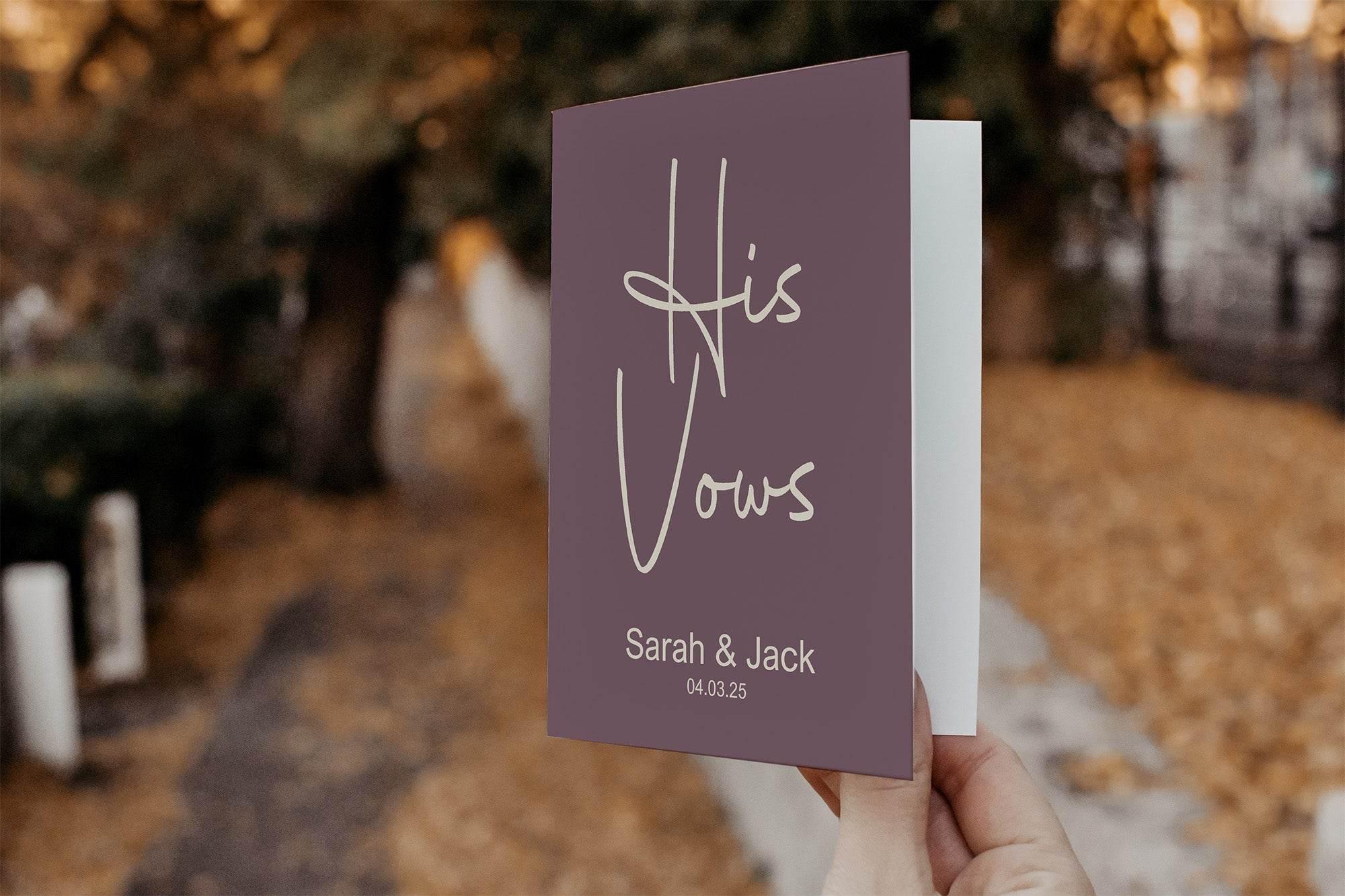 Heather Set Of Two Wedding Vow Books - Larosier Prints