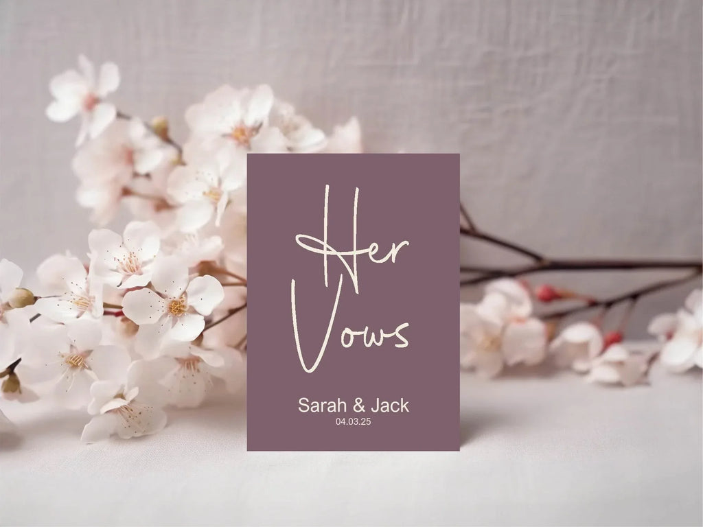 Heather Set Of Two Wedding Vow Books - Larosier Prints