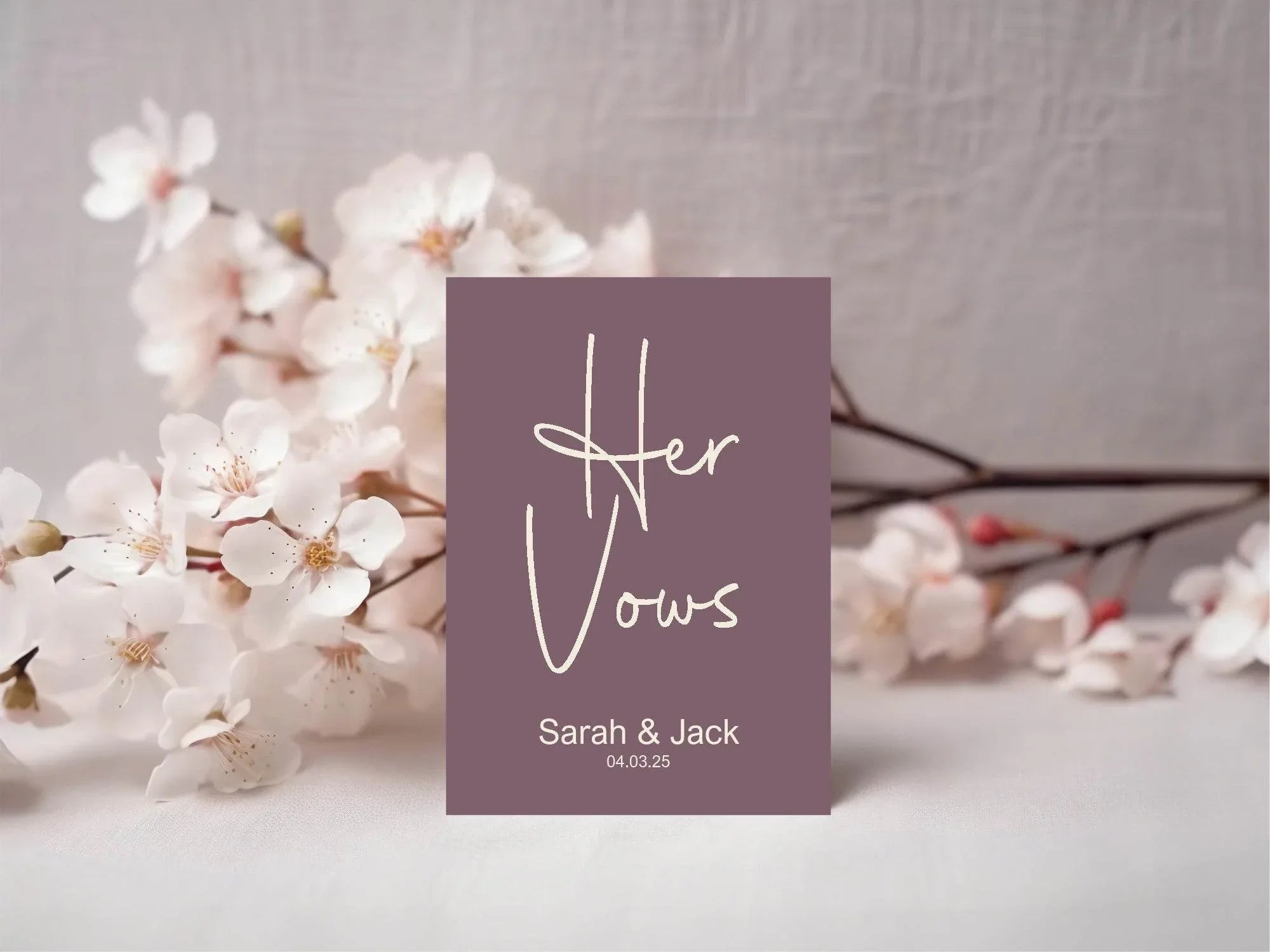 Heather Set Of Two Wedding Vow Books - Larosier Prints