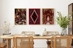 Burgundy Church Print | Cosy Modern Wall Art - Larosier Prints