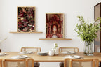 Burgundy Church Print | Cosy Modern Wall Art - Larosier Prints