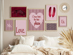 Blush Pink & Burgundy Us. Print | Cosy Modern Wall Art - Larosier Prints