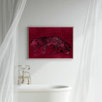 Burgundy Leopard Print | Cosy Modern Wall Art - Larosier Prints