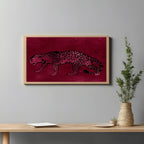 Burgundy Leopard Print | Cosy Modern Wall Art - Larosier Prints