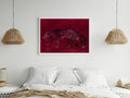 Burgundy Leopard Print | Cosy Modern Wall Art - Larosier Prints