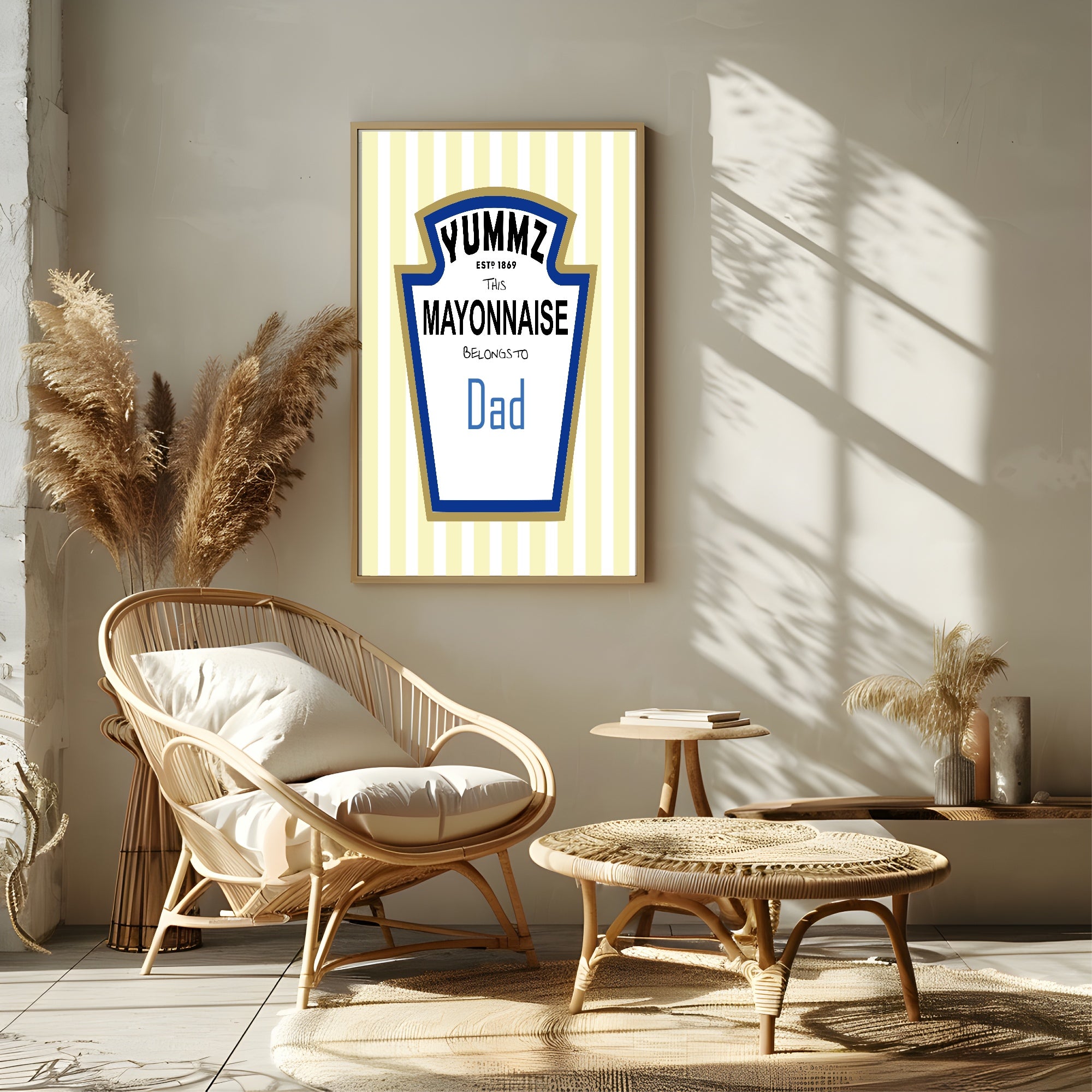 This Mayonnaise Belongs To Personalised Print | Kitchen Wall Art