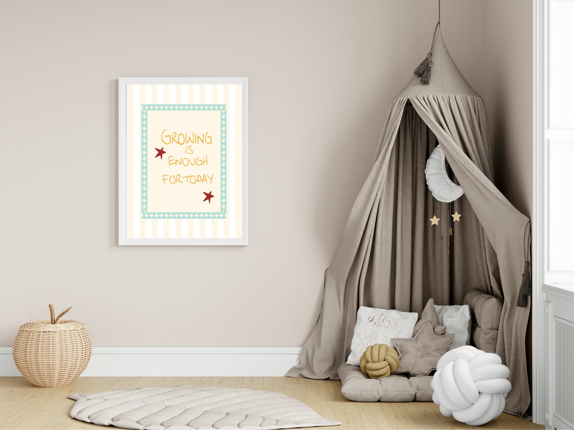Growing Is Enough For Today Print | Positive Wall Art