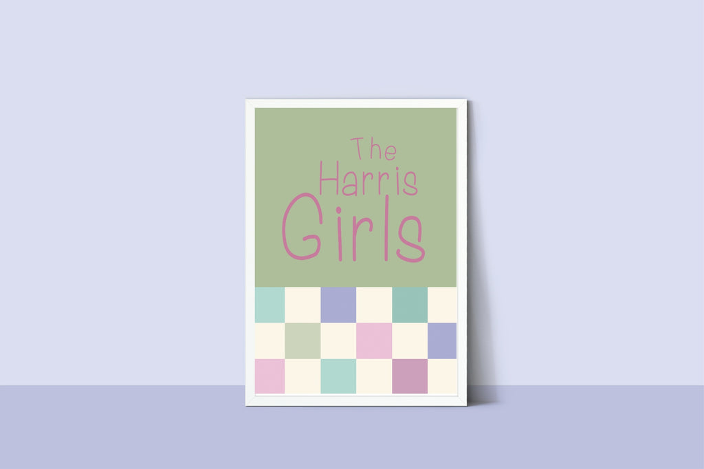 Personalised Sisters Print | Sibling Wall Art