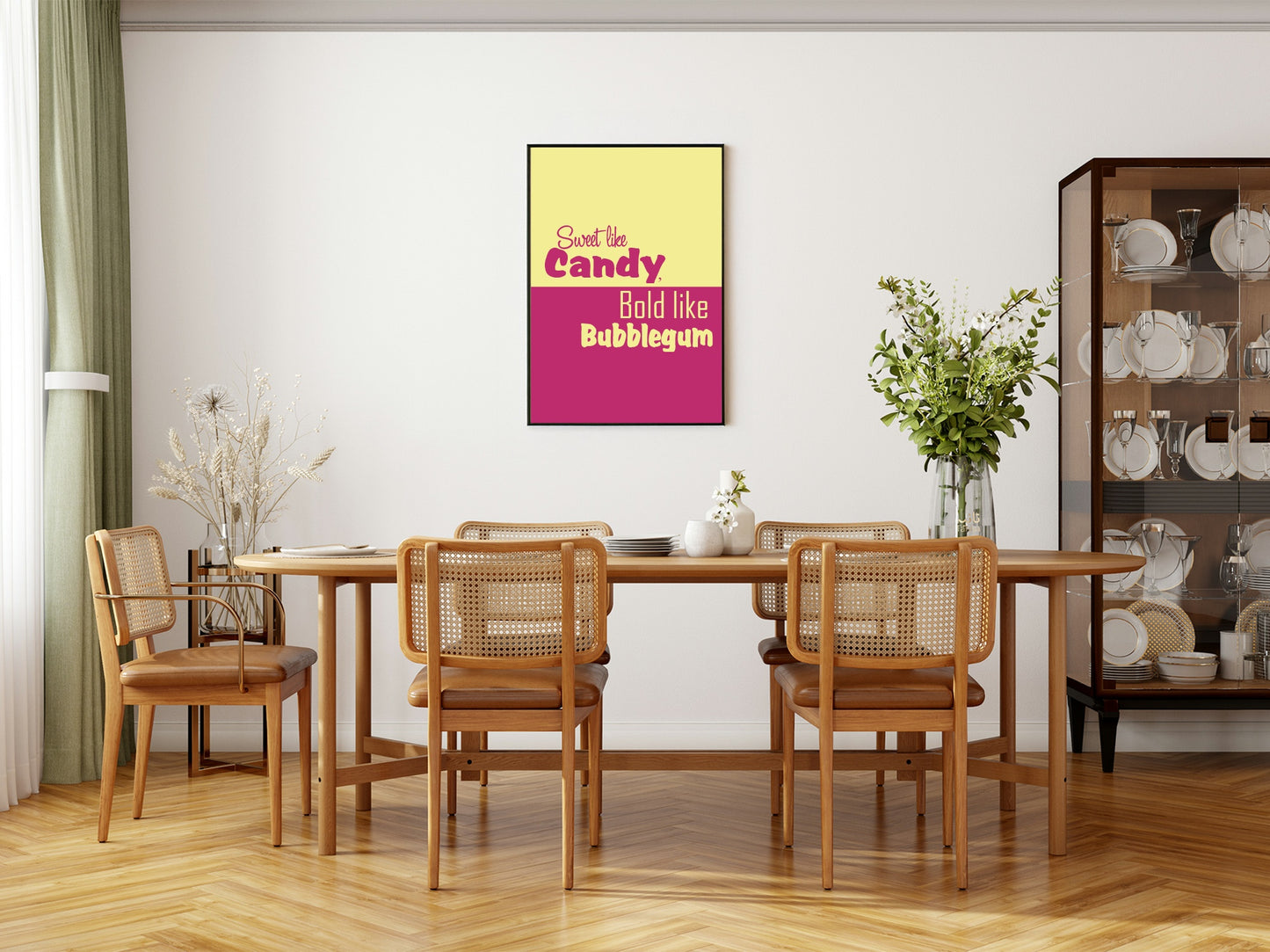 Sweet like Candy, Bold like Bubblegum Print | Fun Wall Art | Colour Options