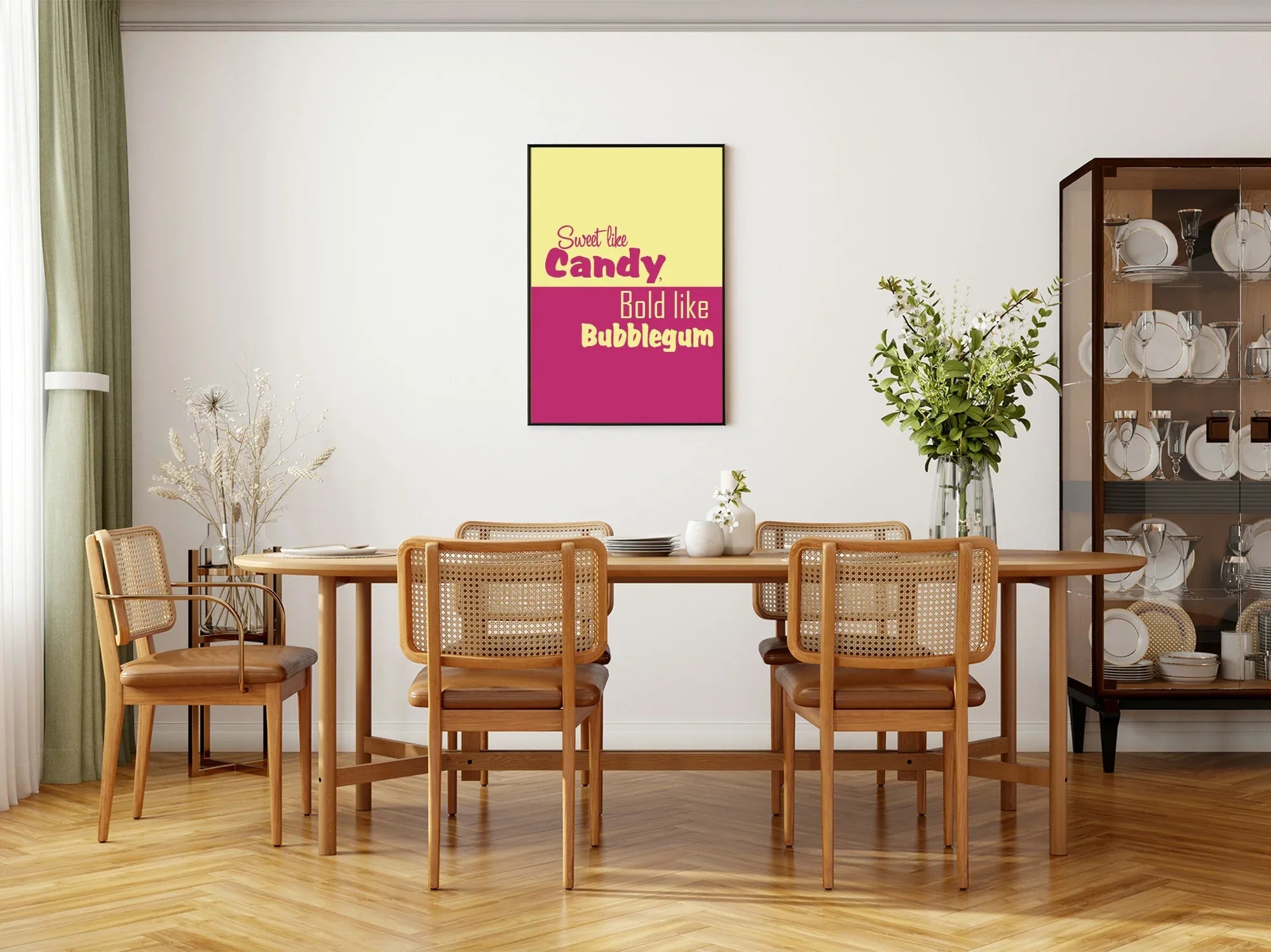 Sweet like Candy, Bold like Bubblegum Print | Fun Wall Art | Colour Options - Larosier Prints